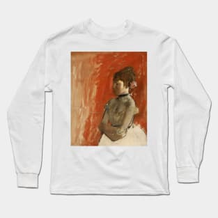 Ballet Dancer with Arms Crossed by Edgar Degas Long Sleeve T-Shirt